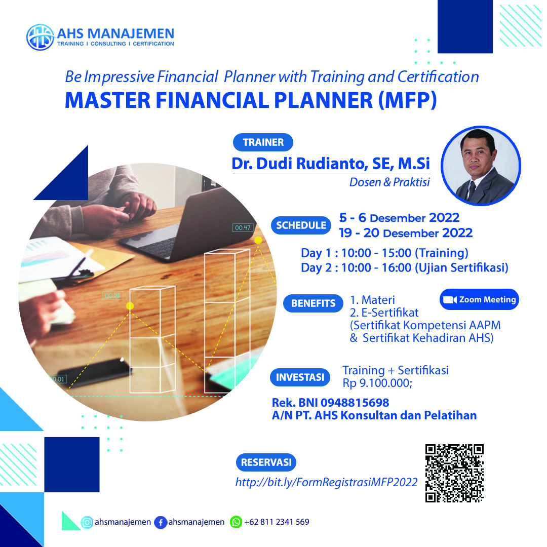 MASTER FINANCIAL PLANNER MFP (56 & 1920 Desember 2022) AHS Manajemen